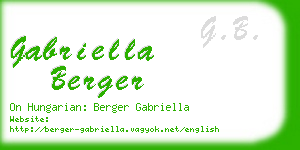 gabriella berger business card